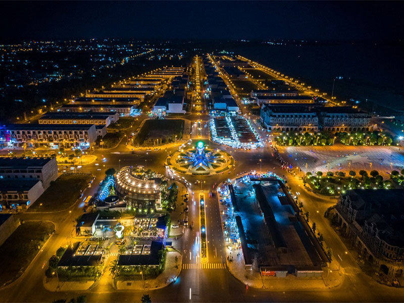 Khung cảnh của thành phố Rạch Giá - thủ phủ của tỉnh Kiên Giang về đêm 