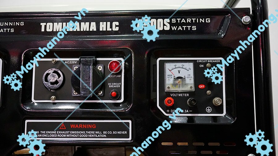 Bảng điều khiển của máy phát điện Tomikama 4500S
