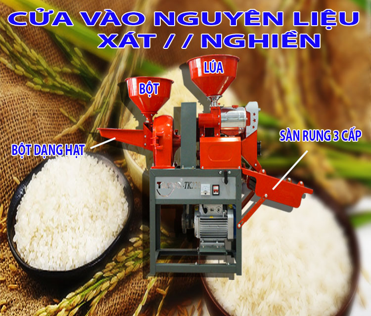 Cấu tạo máy xát gạo Takyo TK 220