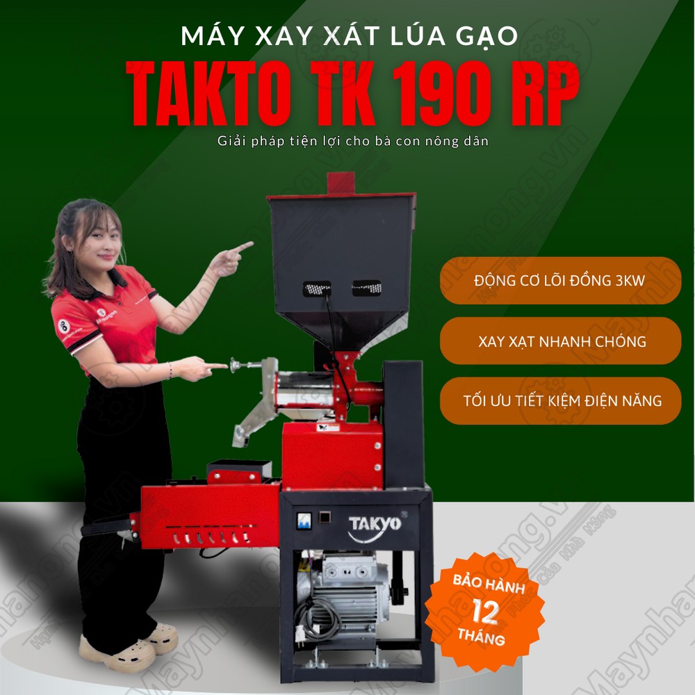 Giới thiệu chung về máy xay xát lúa gạo TAKYO TK 190 RP