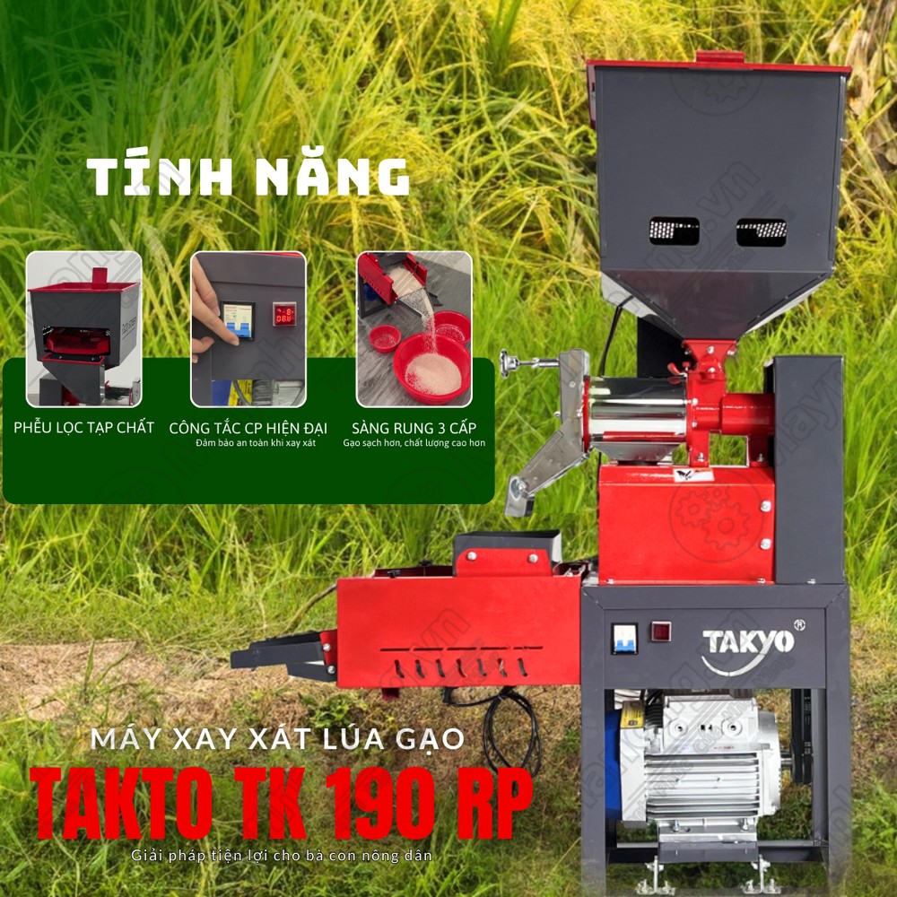 Tính năng của máy xay xát lúa gạo TAKYO TK 190 RP