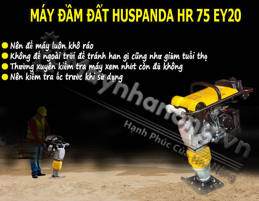 Cách bảo quản máy đầm đất Huspanda HR 75 EY20