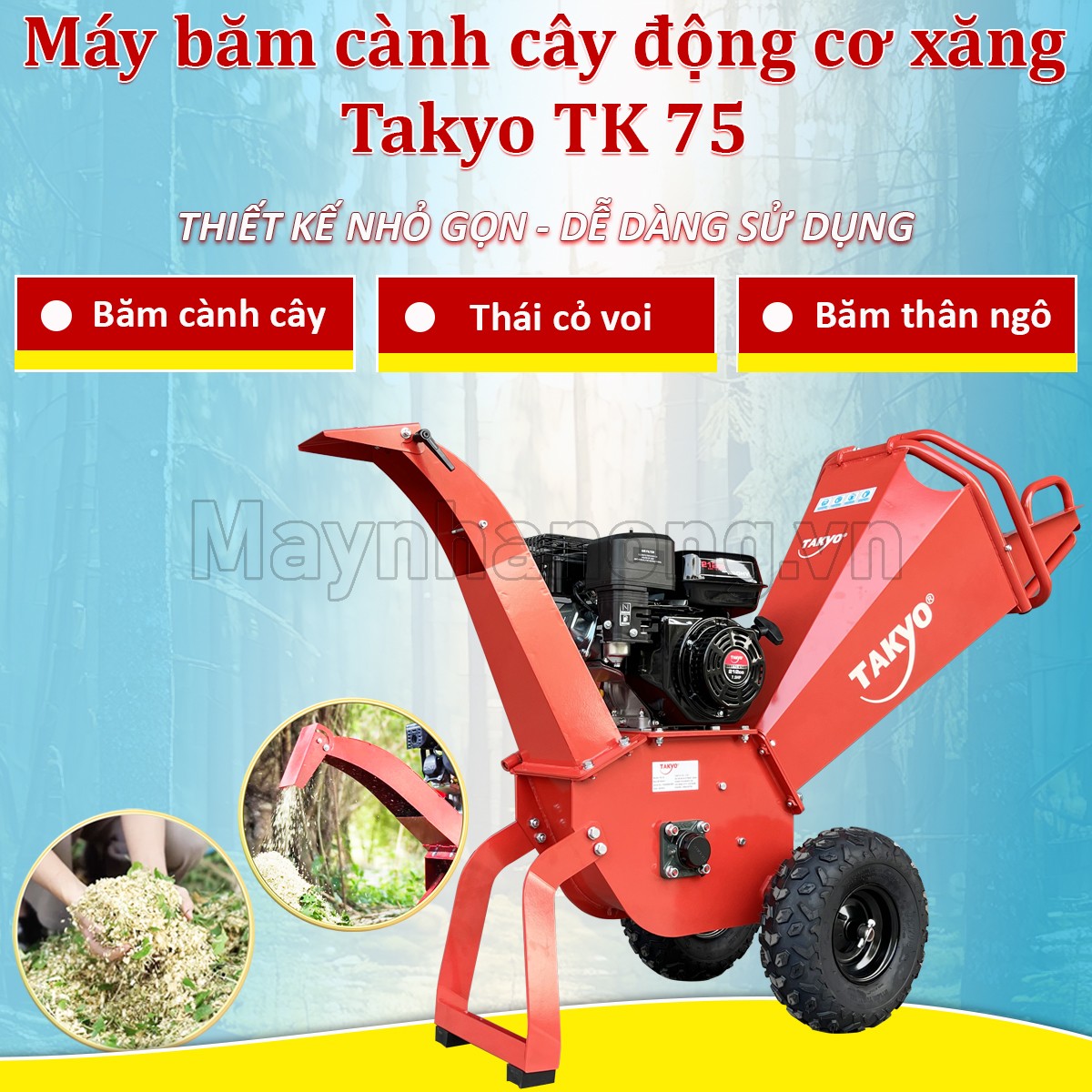 Máy băm cành cây Takyo TK 75