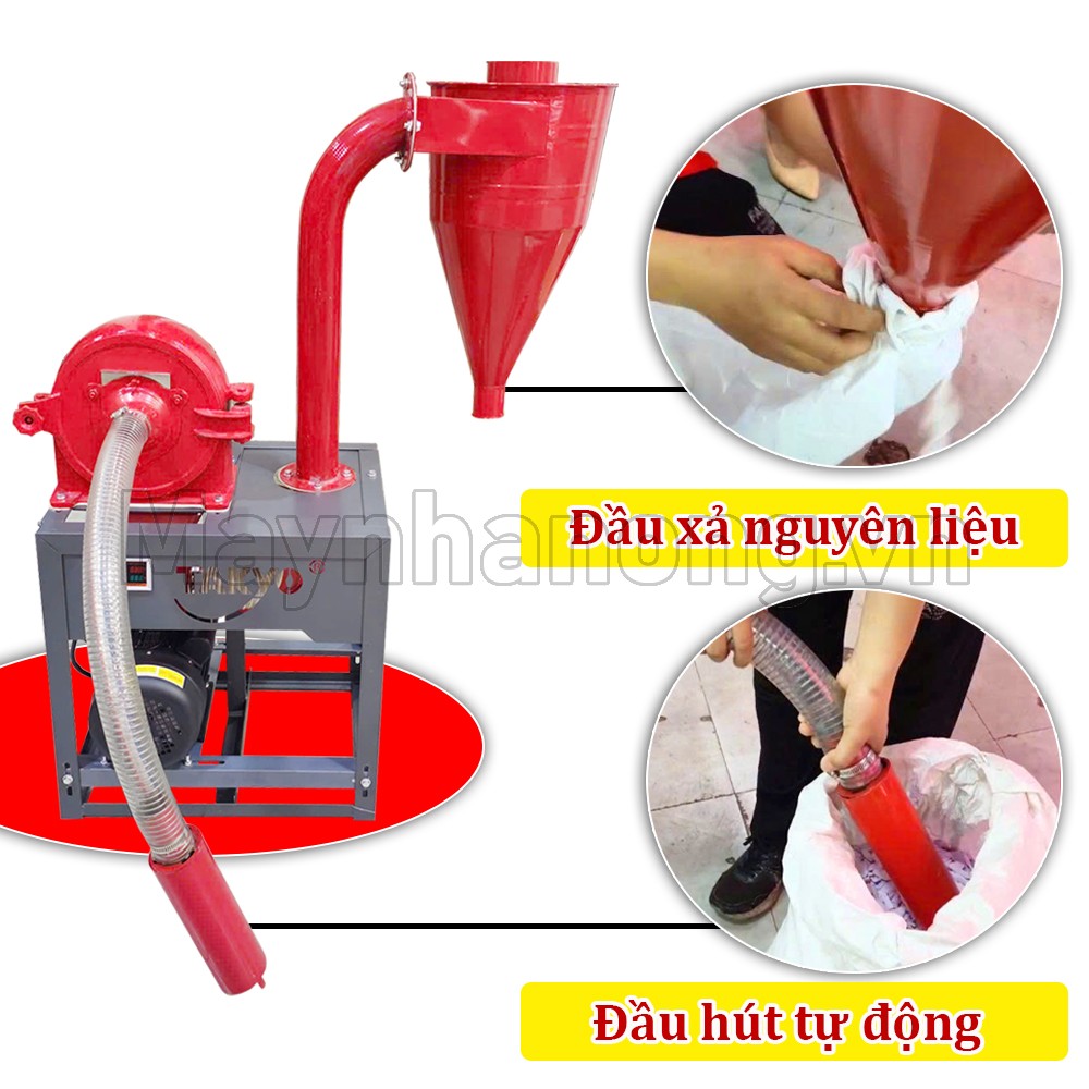 Đầu hút đầu xả nguyên liệu của máy nghiền nông sản tự hút Takyo TK 010