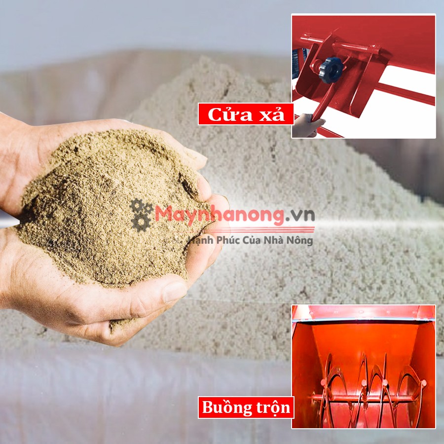 Cửa xả và buồng trộn cám máy trộn thức ăn chăn nuôi Takyo TK 380 – 4 – 3p